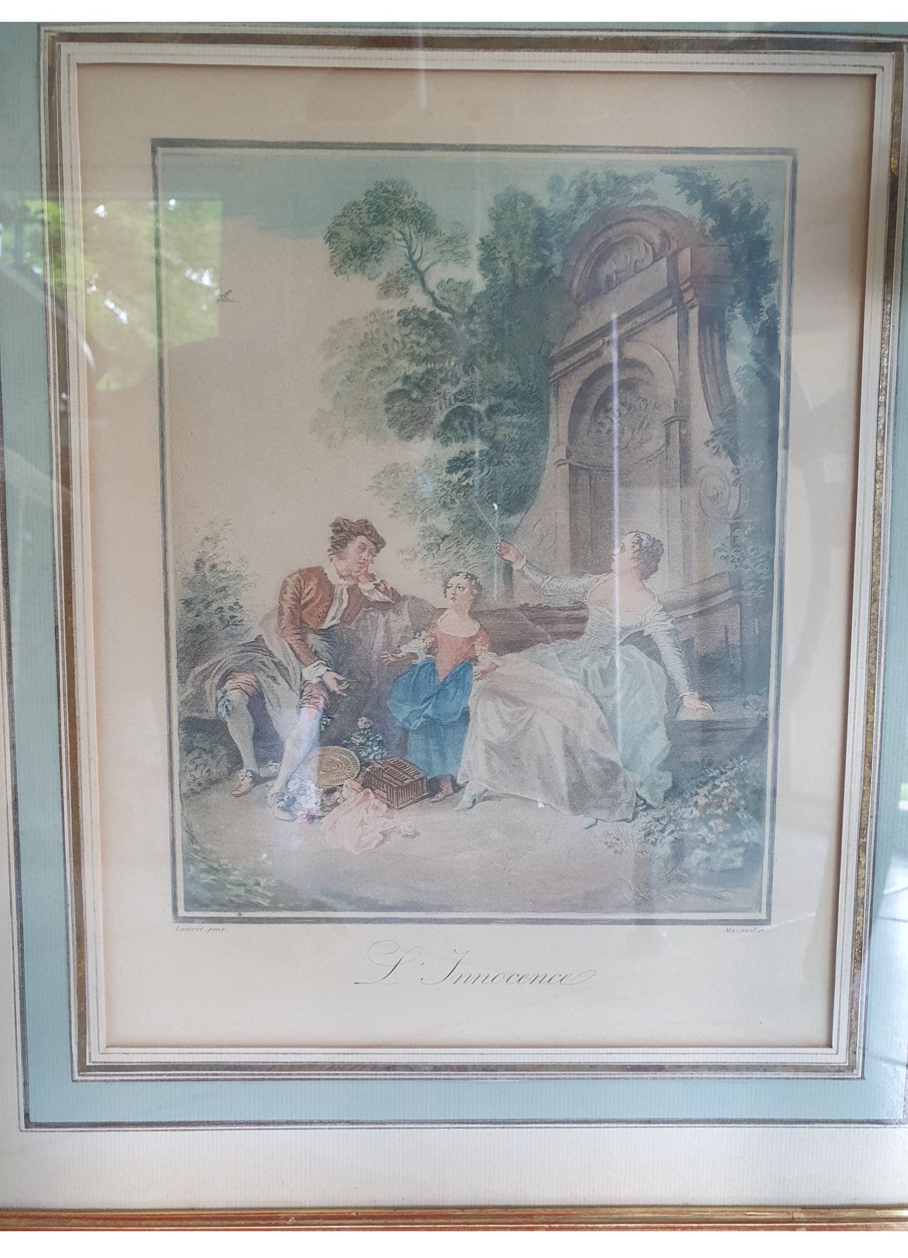 Paire de gravures romantiques
