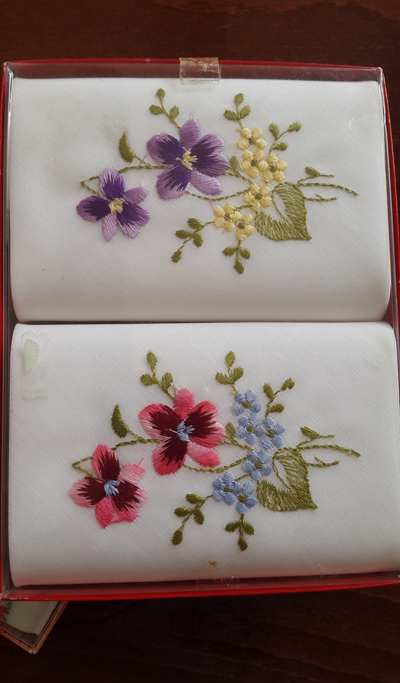 Mouchoirs fleuris en coton