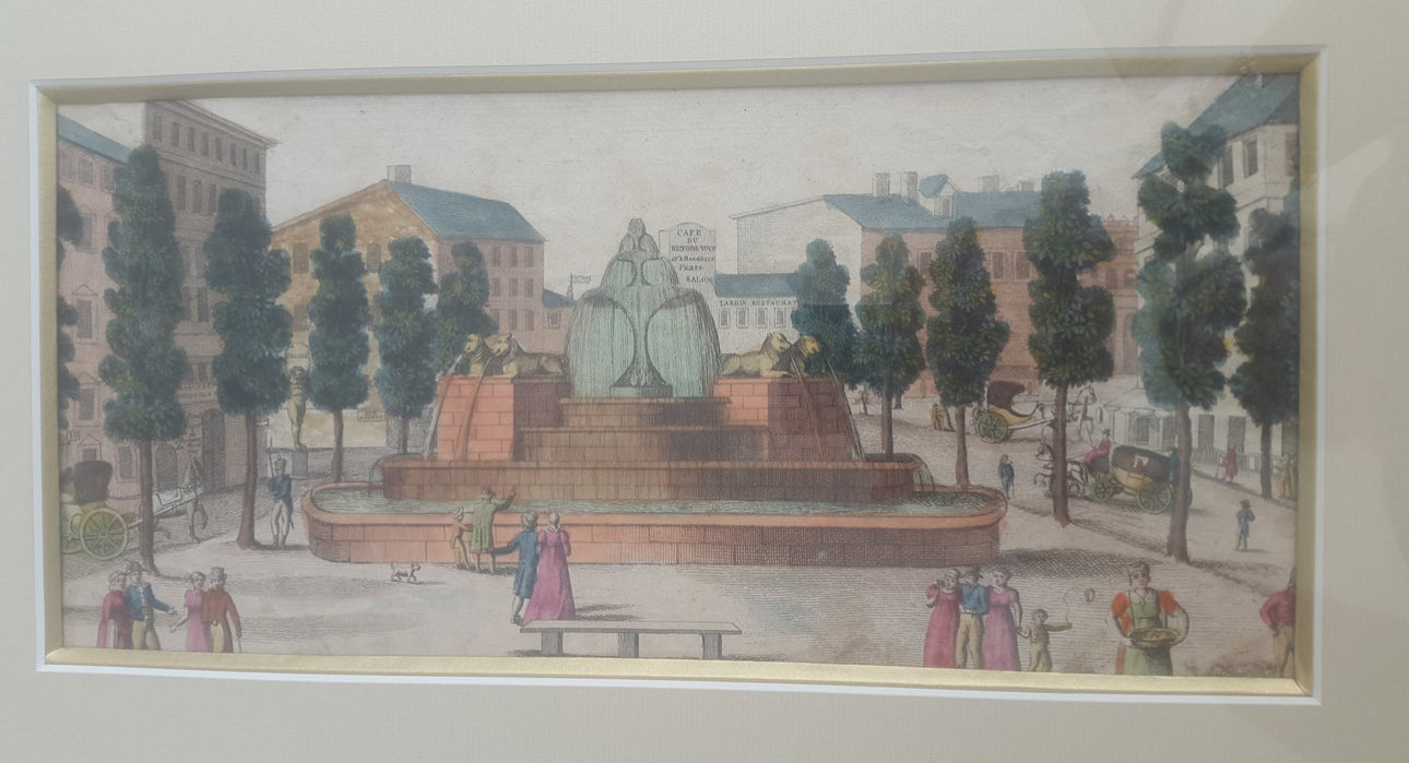 Gravure en couleurs fin 18ème