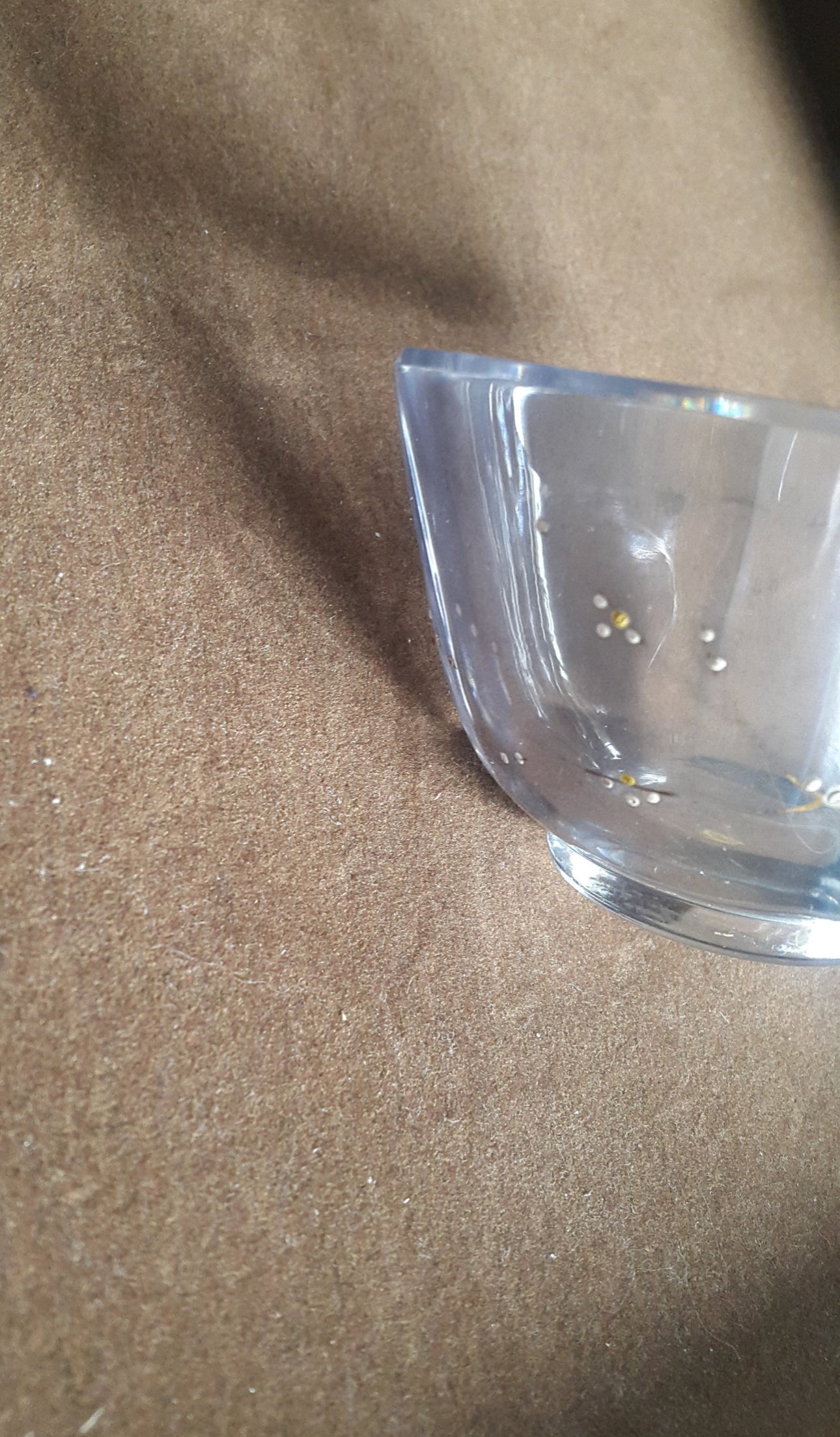 Coupelle vide-poches cristal fumé émaillé