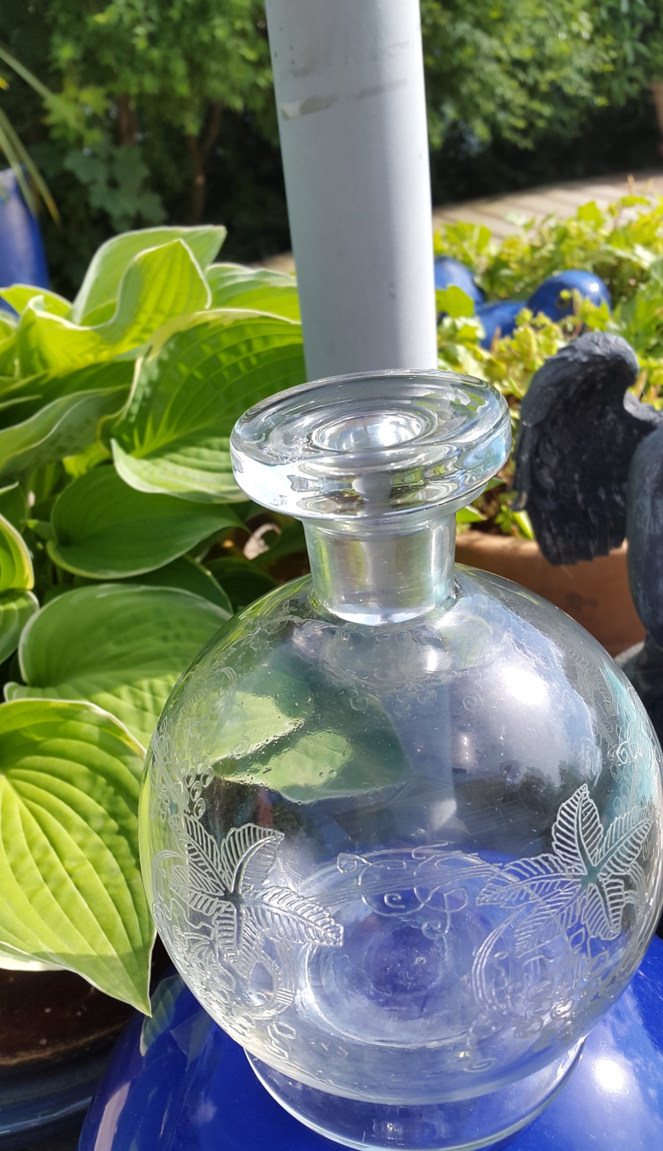 Carafe boule cristal de Bohême