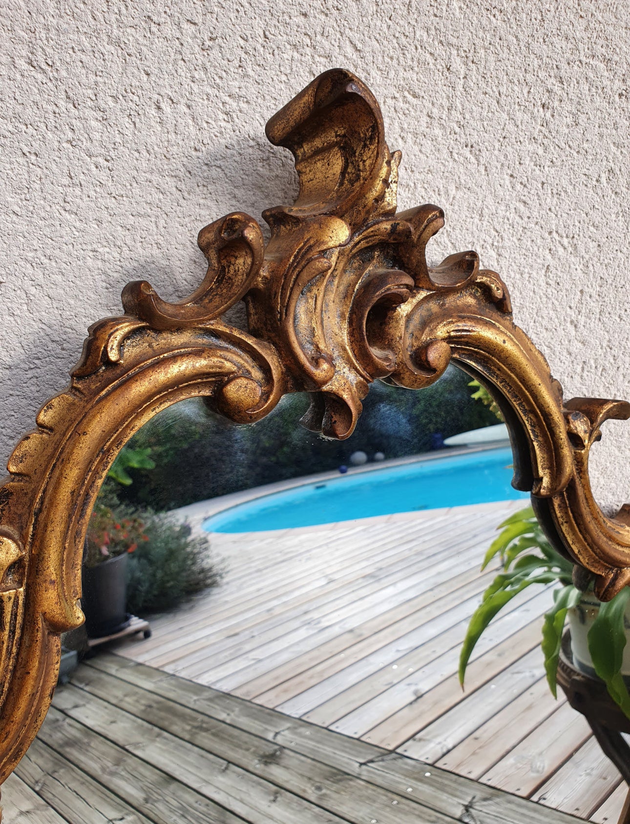 Miroir doré Louis XV