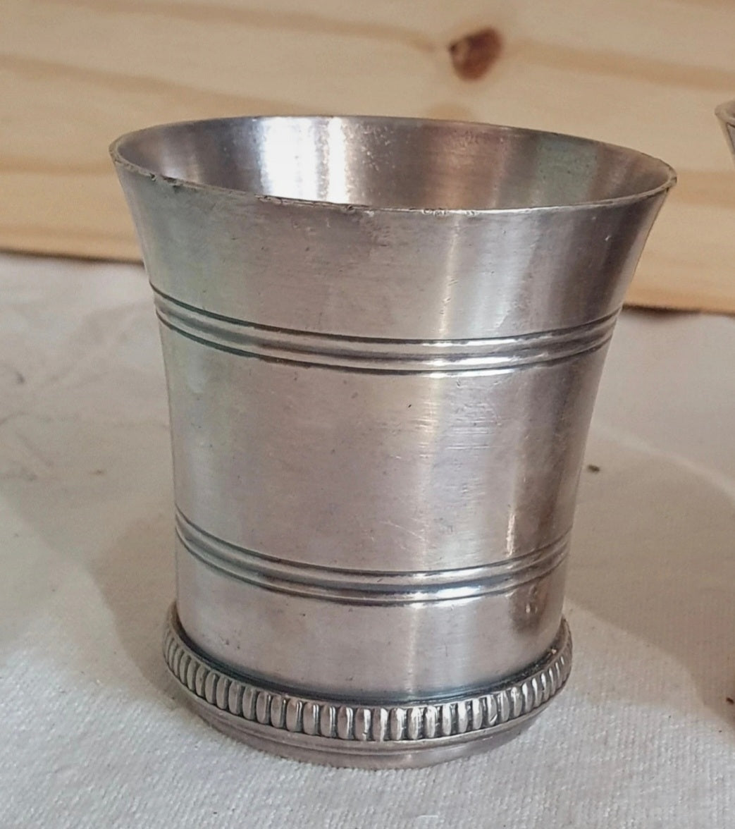 Timbale métal argenté