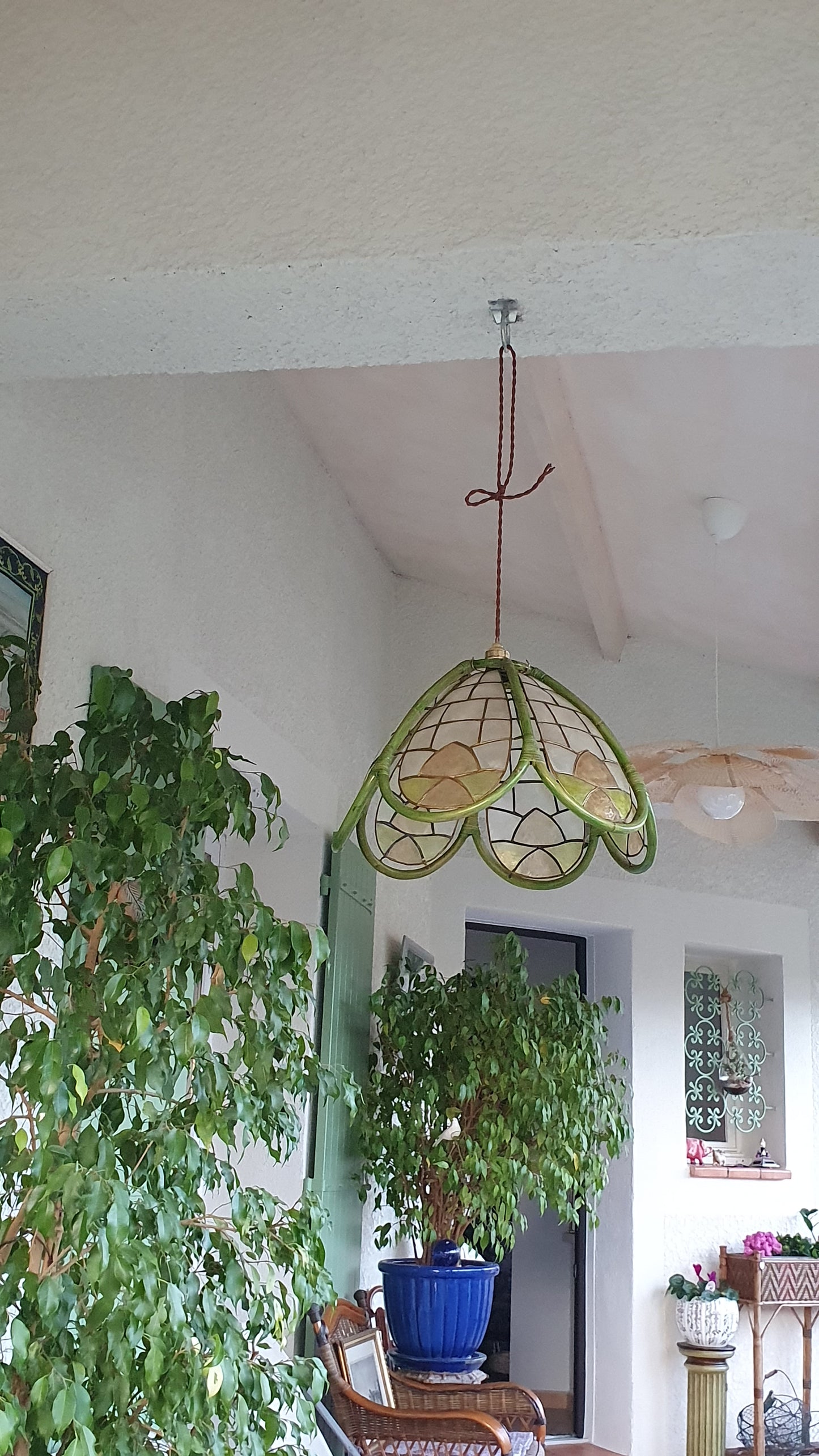 Lustre bambou et nacre