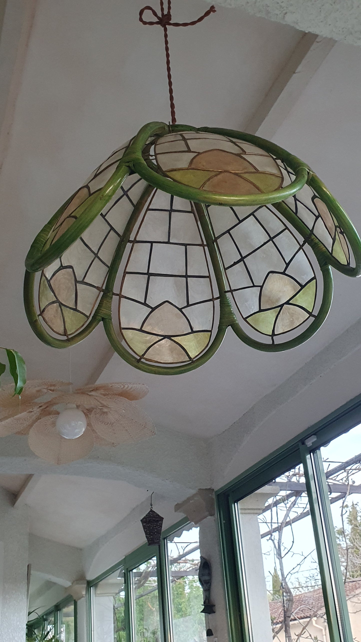 Lustre bambou et nacre