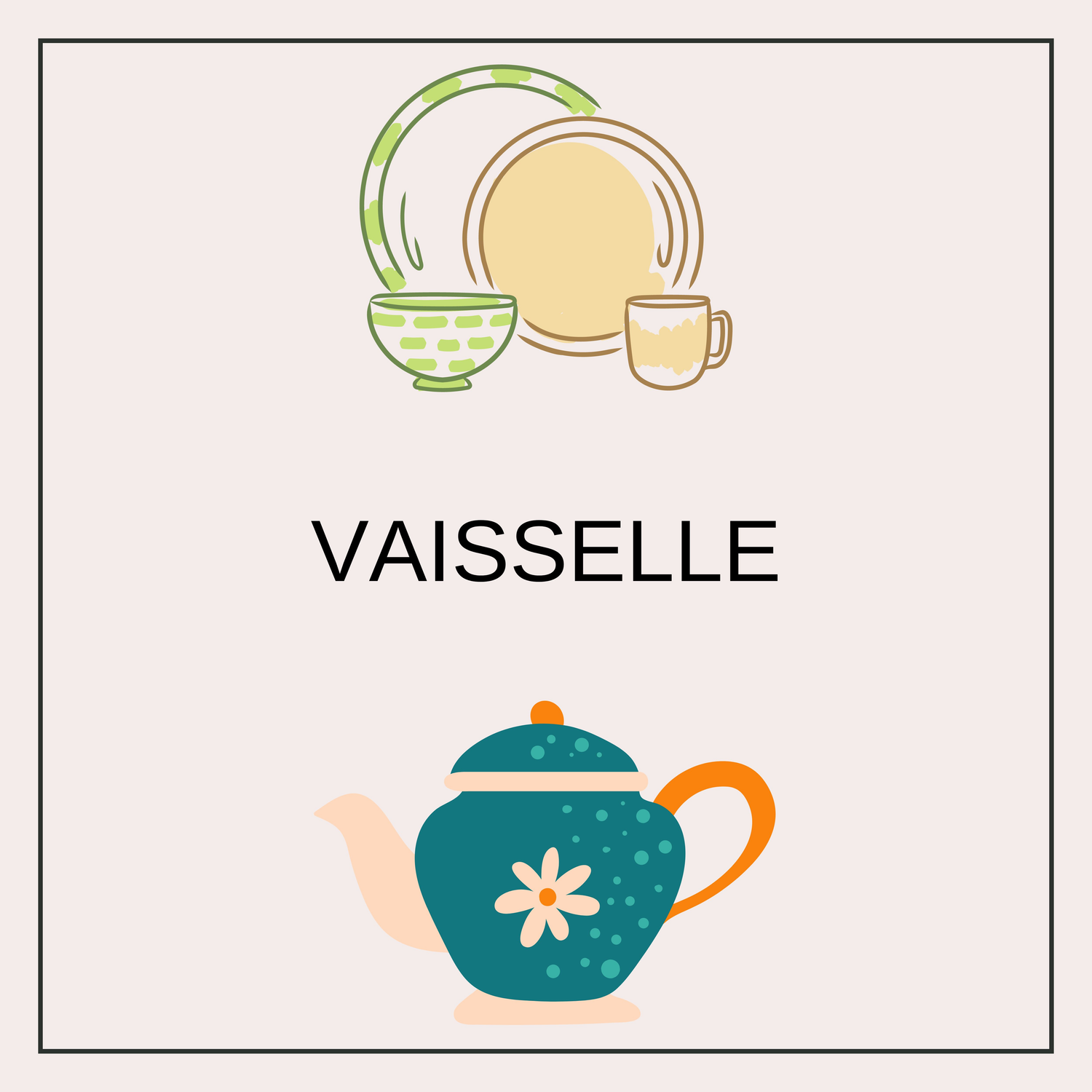 Vaisselle et verrerie.