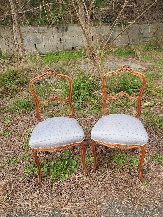 Paire de chaises Louis XV