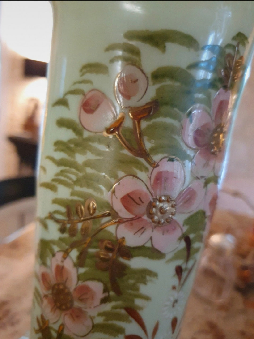 Vase opaline verte