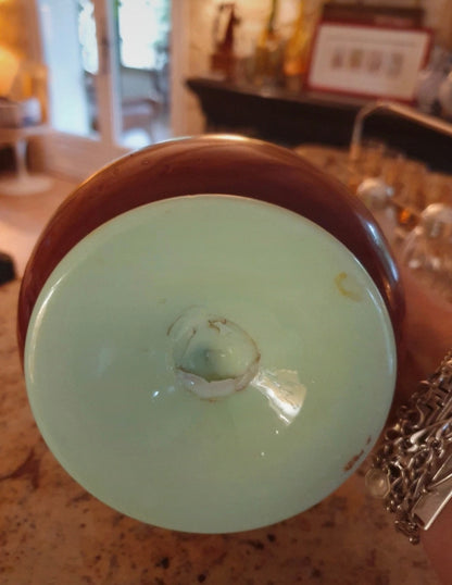 Vase opaline verte