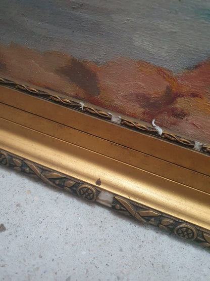 Paire d'huiles sur toile.