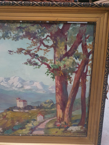 Paire d'huiles sur toile.