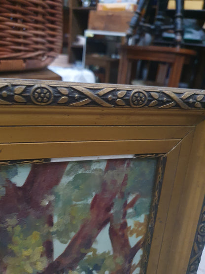 Paire d'huiles sur toile.