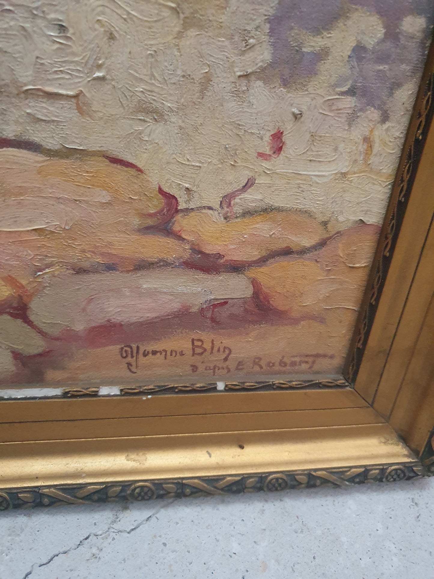 Paire d'huiles sur toile.