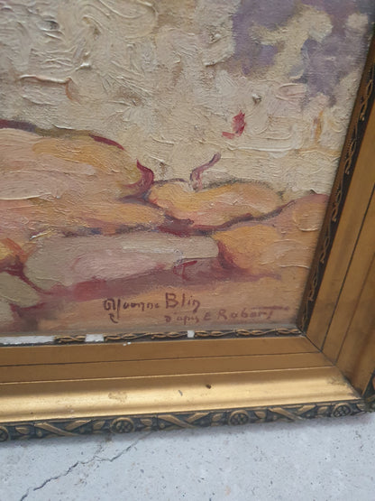 Paire d'huiles sur toile.